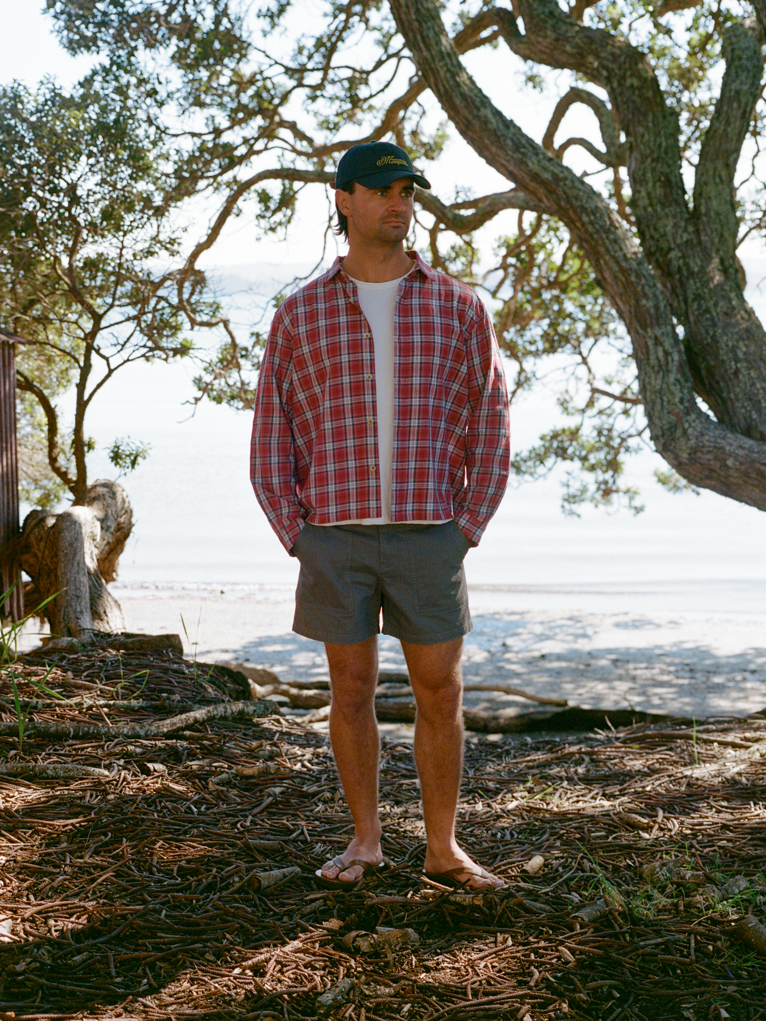 Fatigue Shorts - Charcoal Herringbone