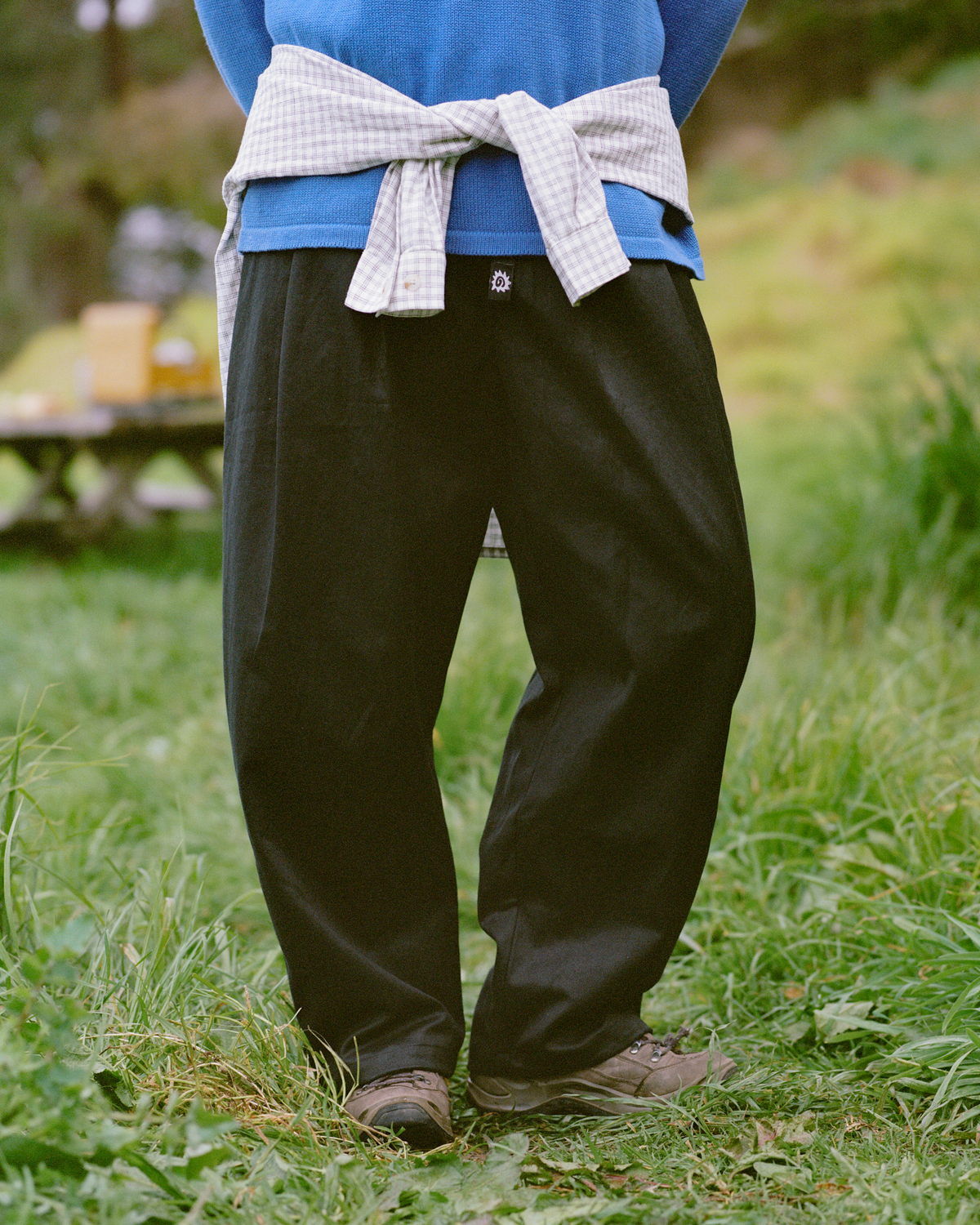 Pleated Hiking Pants - Black Twill