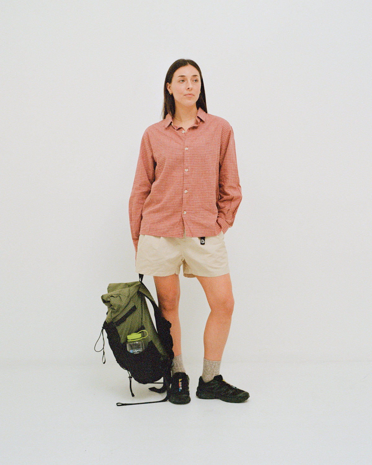 Pleated Hiking Short - Stone