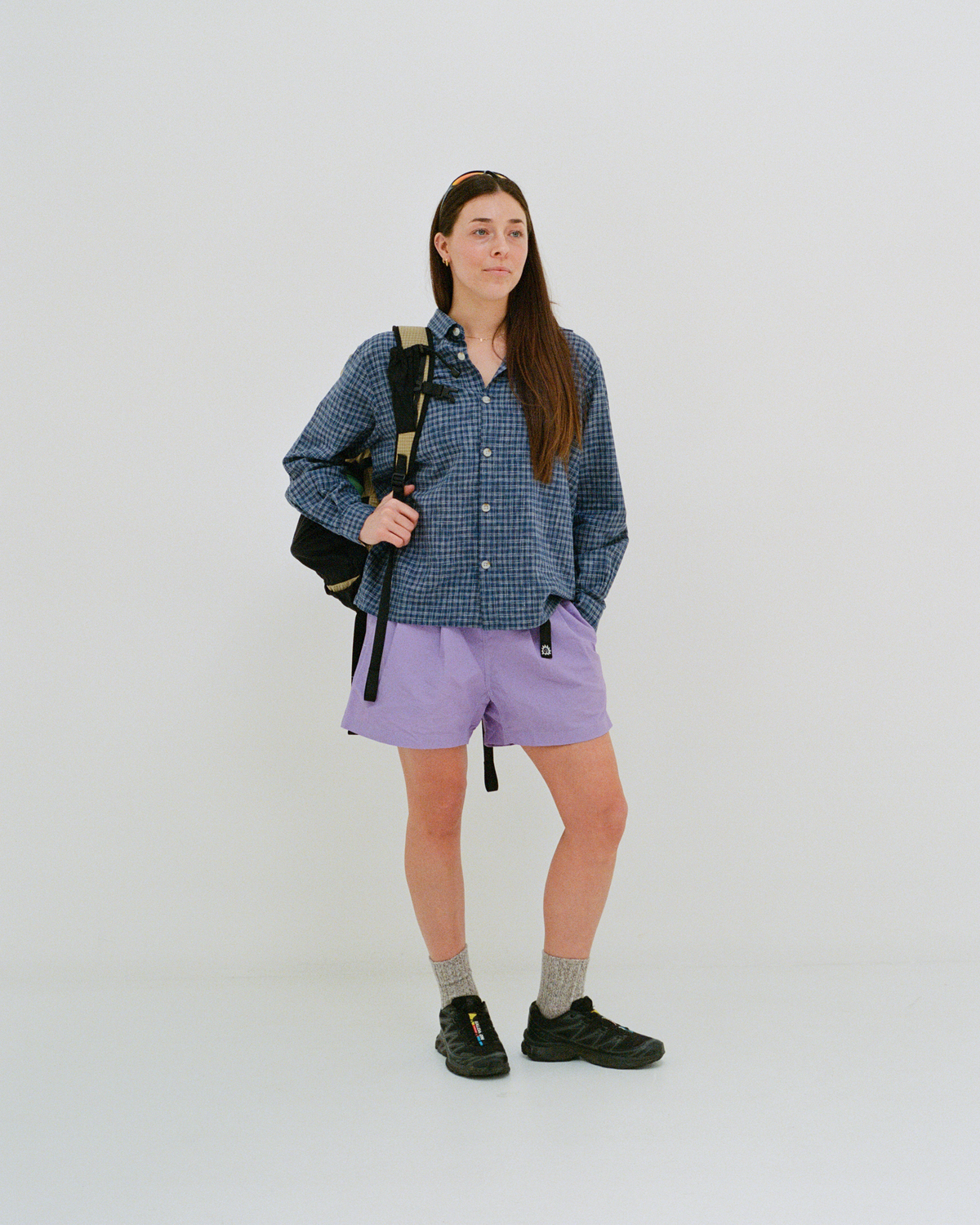 Pleated Hiking Short - Lilac