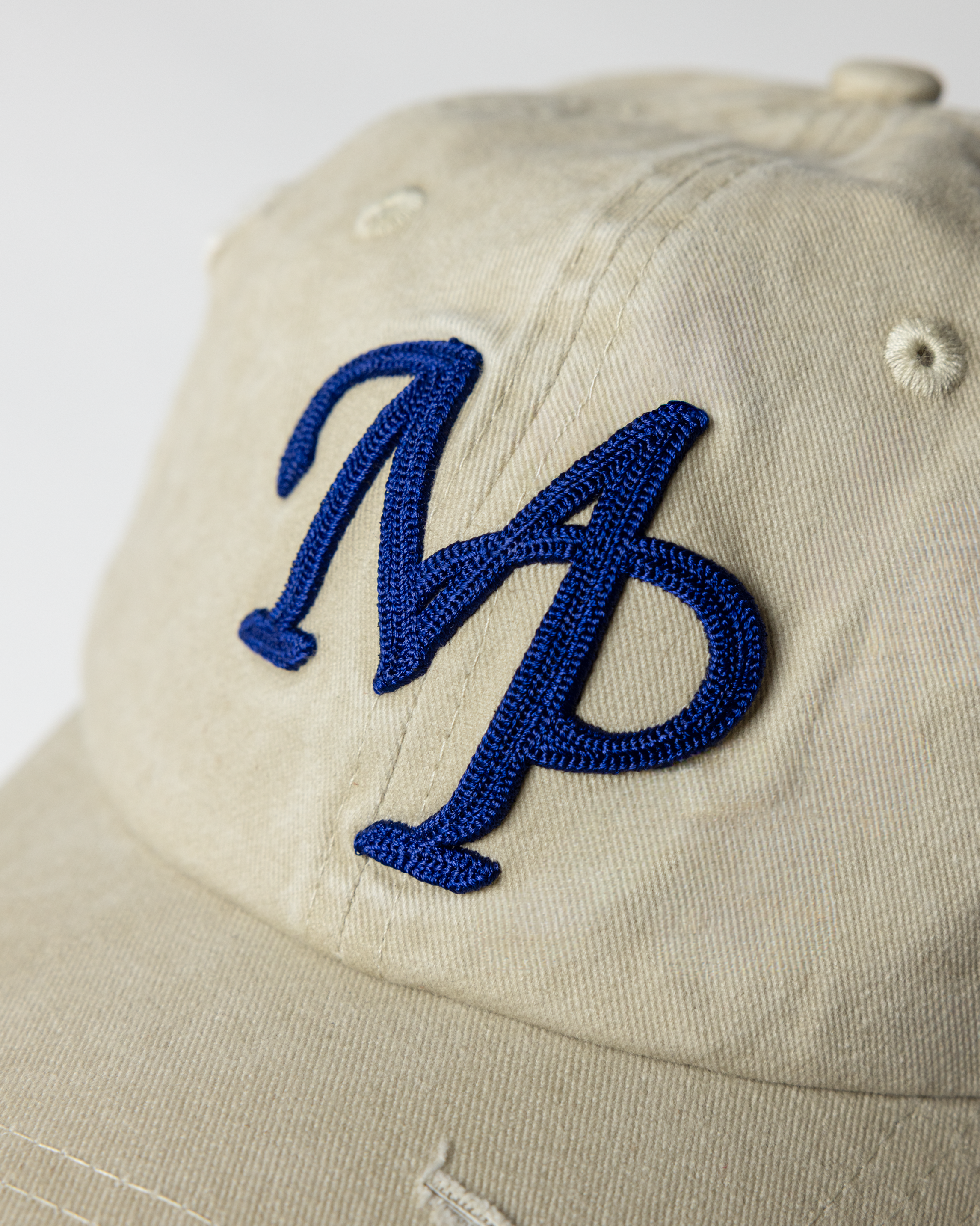 Distressed Dad Cap - Cream