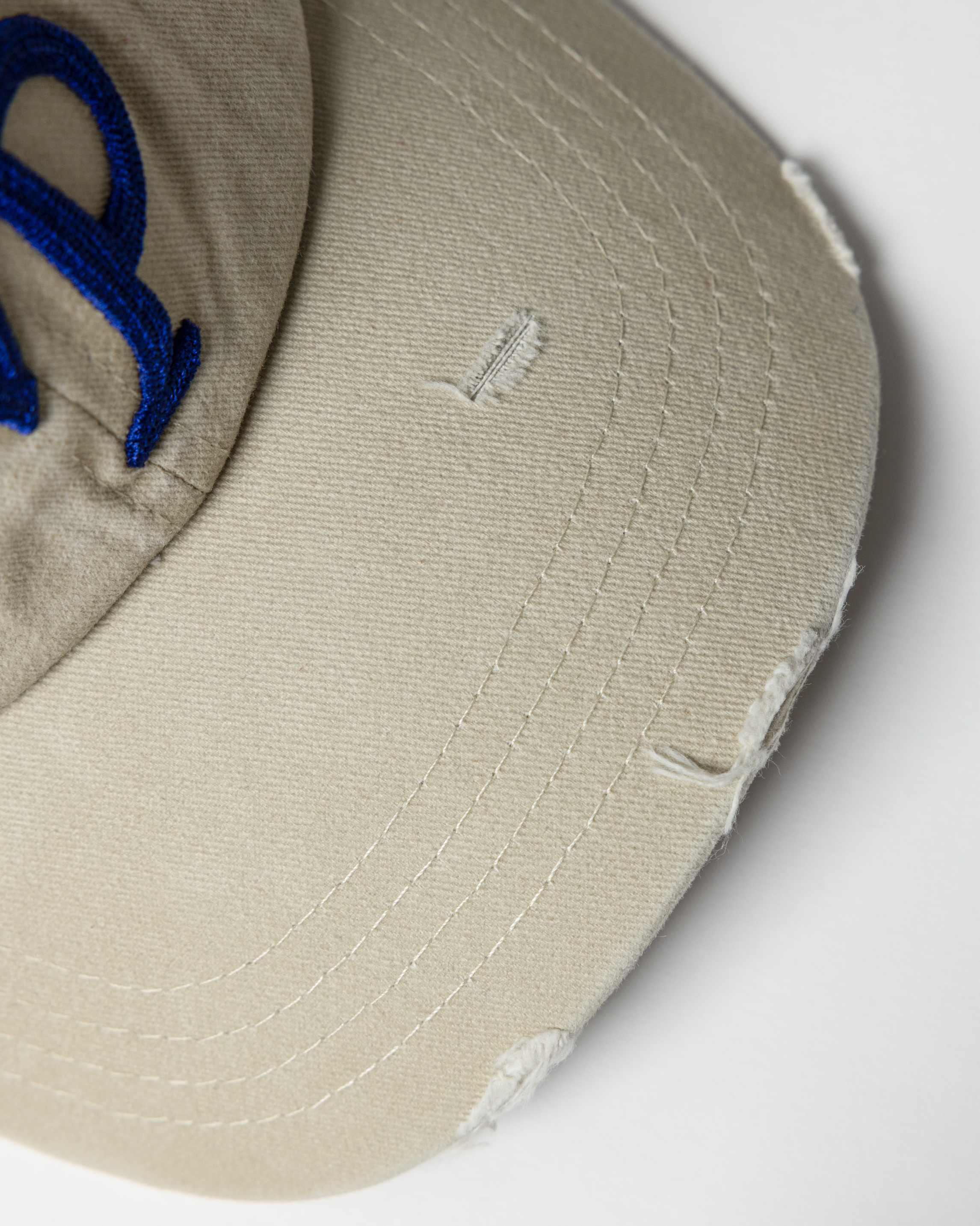 Distressed Dad Cap - Cream