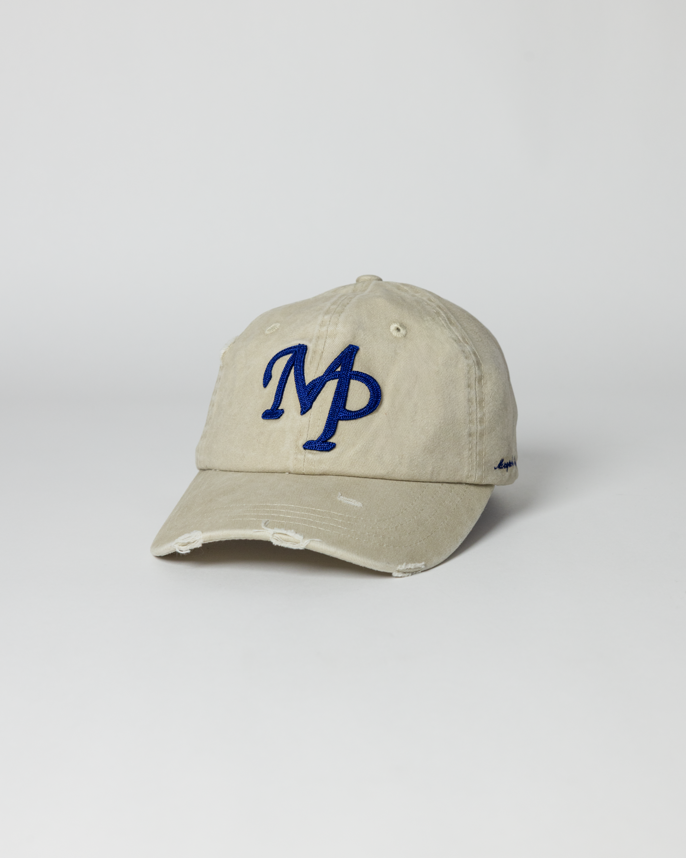 Distressed Dad Cap - Cream