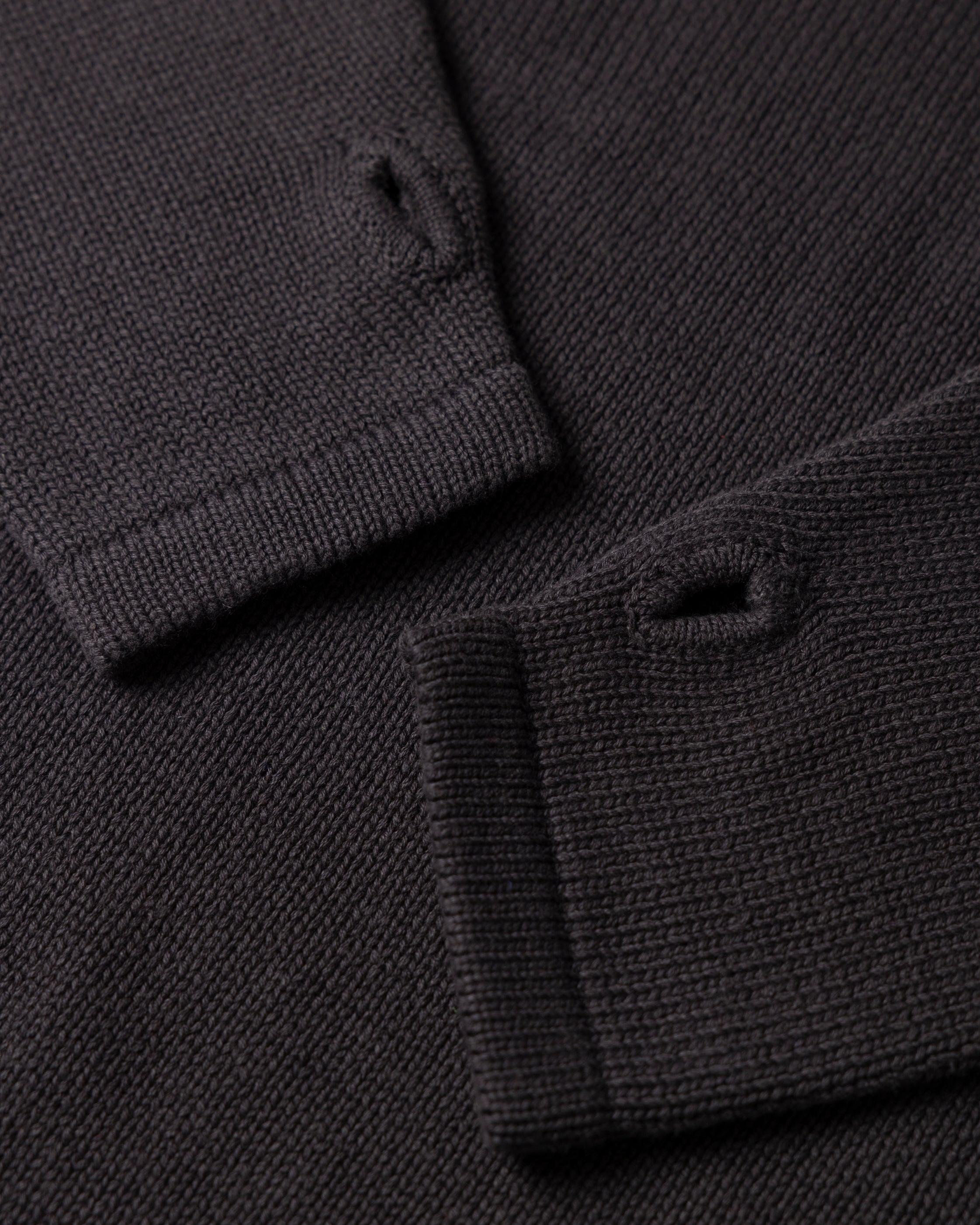 Hemp Mock Neck Knit - Charcoal