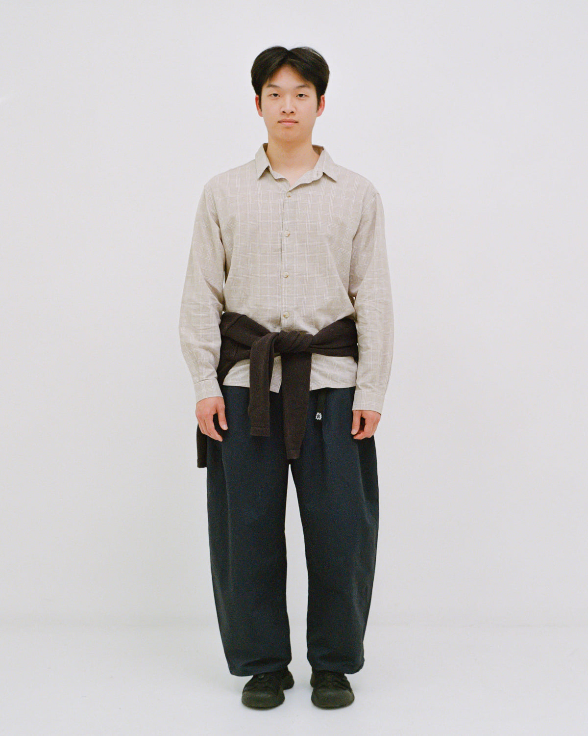 Pleated Hiking Pants - Navy