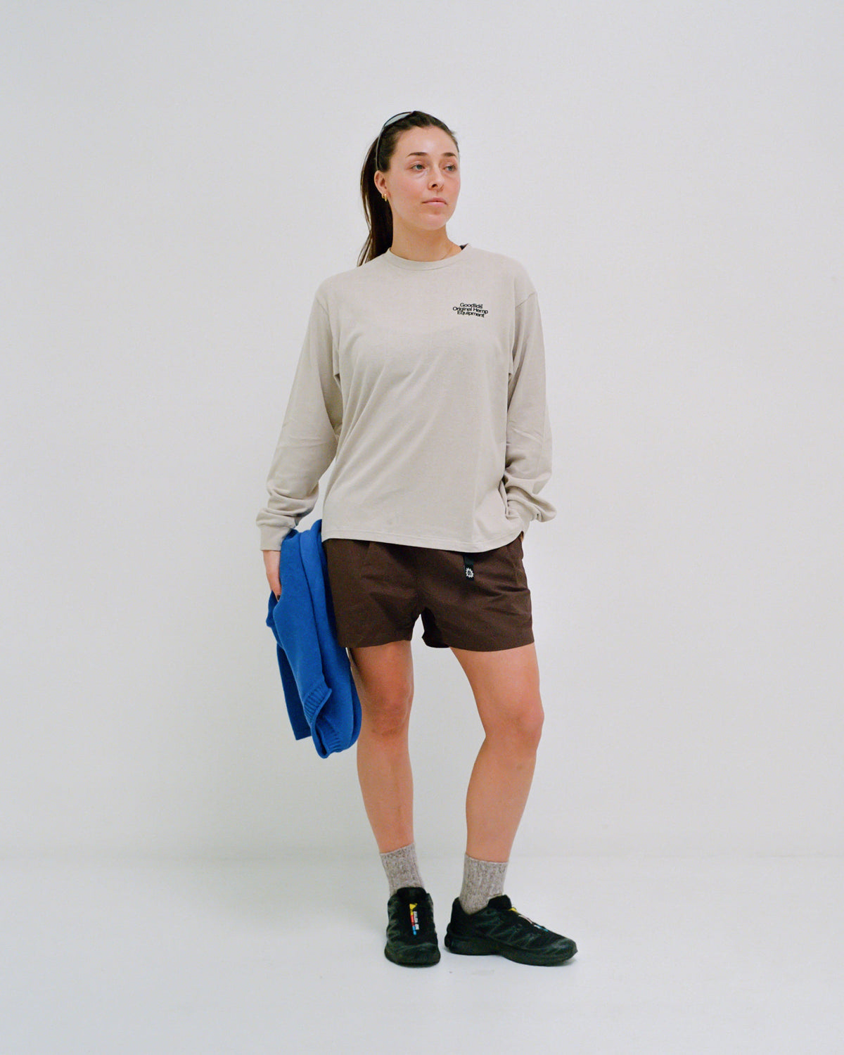 Pleated Hiking Short - Brown