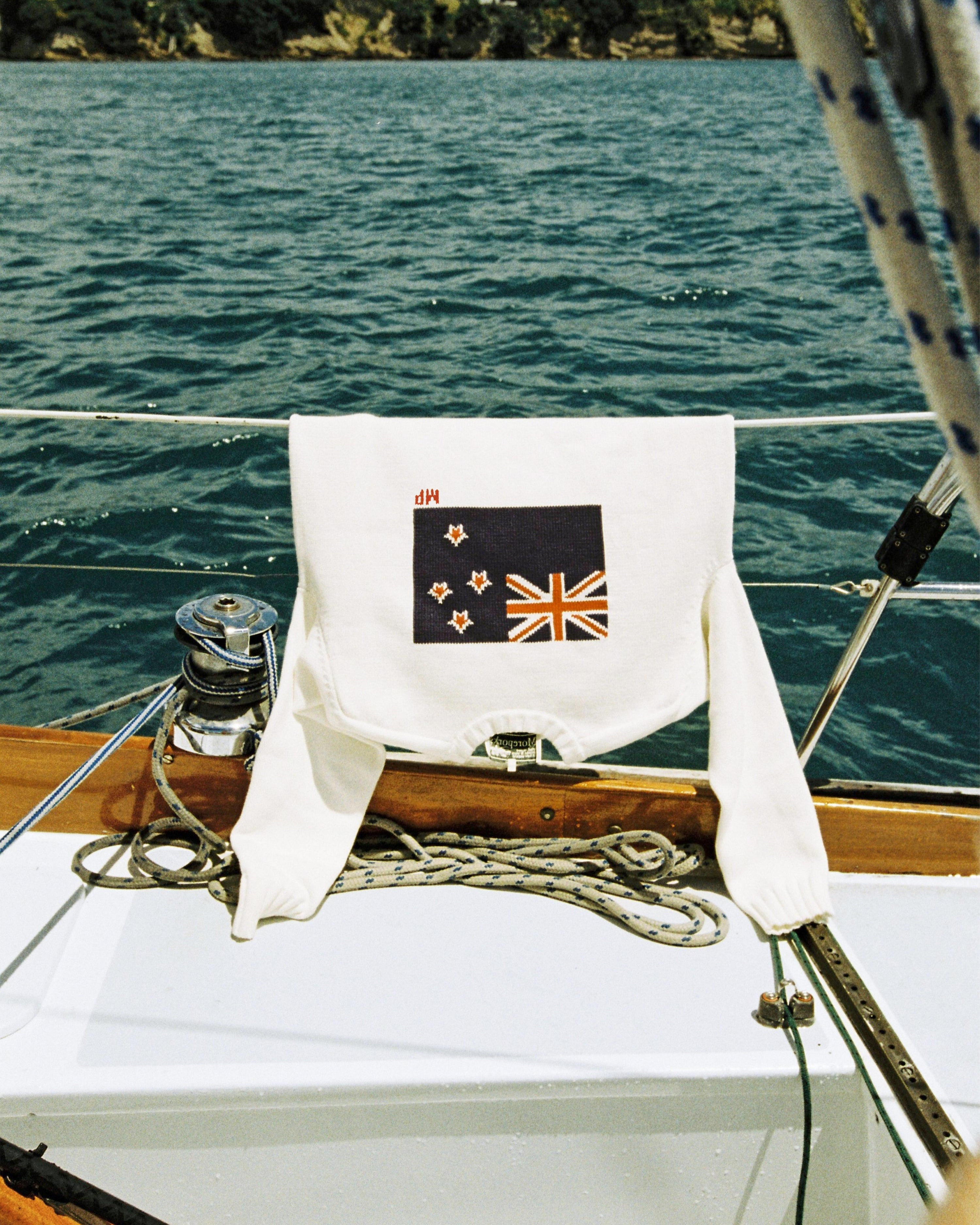 Flag Knit Sweater - Cream