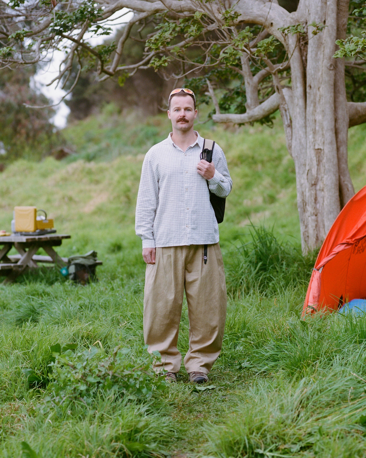 Pleated Hiking Pants - Sand Twill