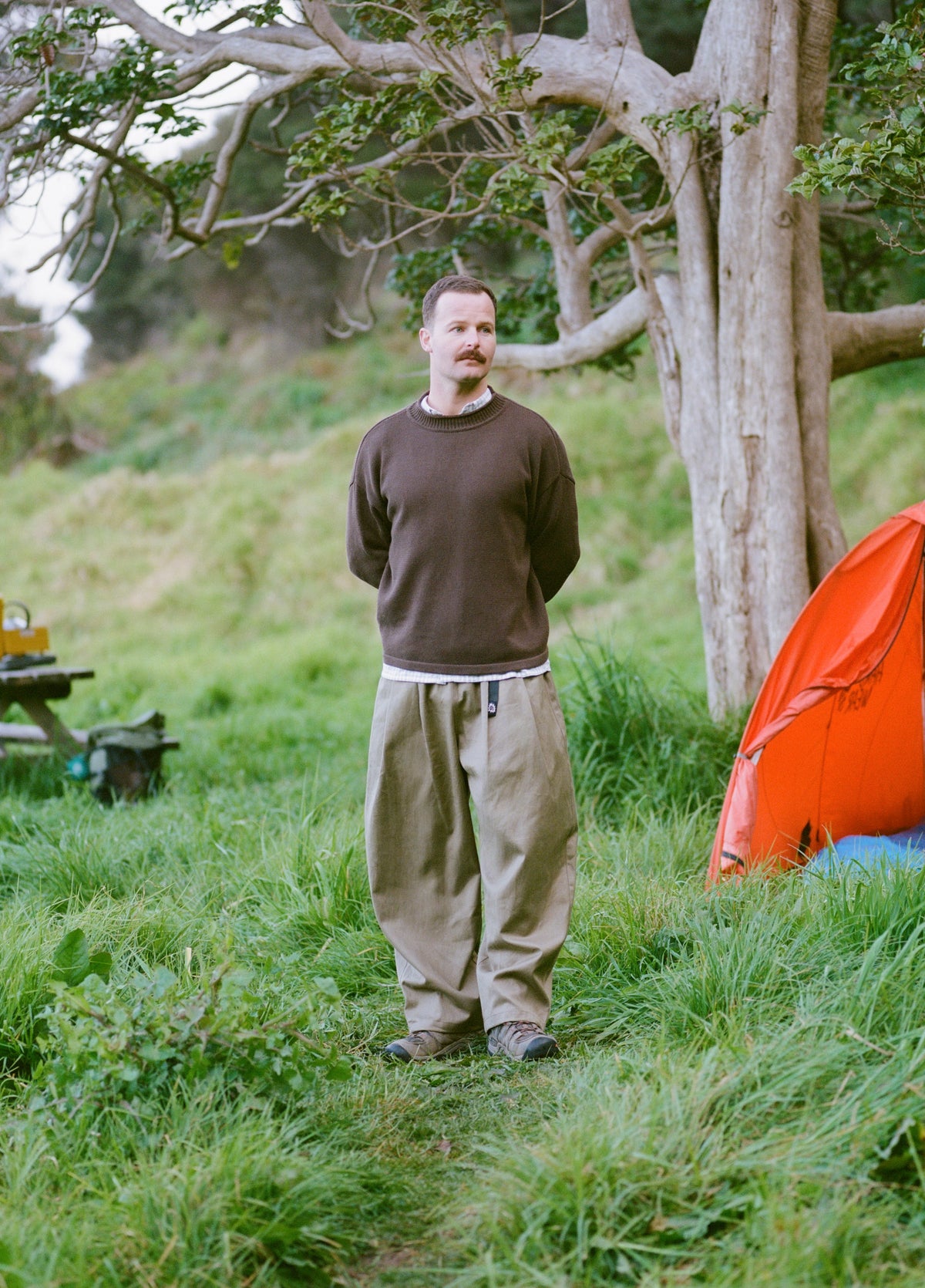 Pleated Hiking Pants - Khaki Twill