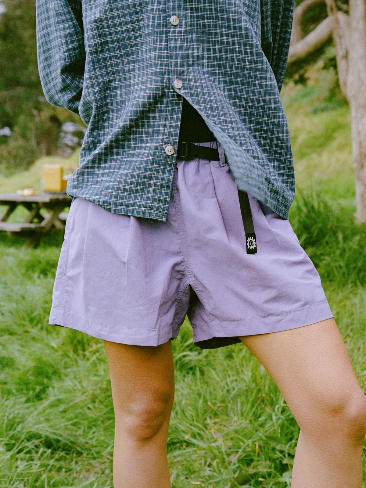 Pleated Hiking Short - Lilac