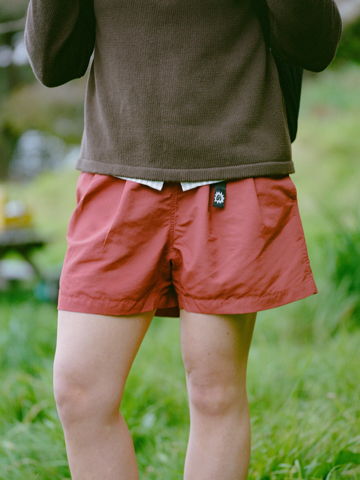 Pleated Hiking Short - Red