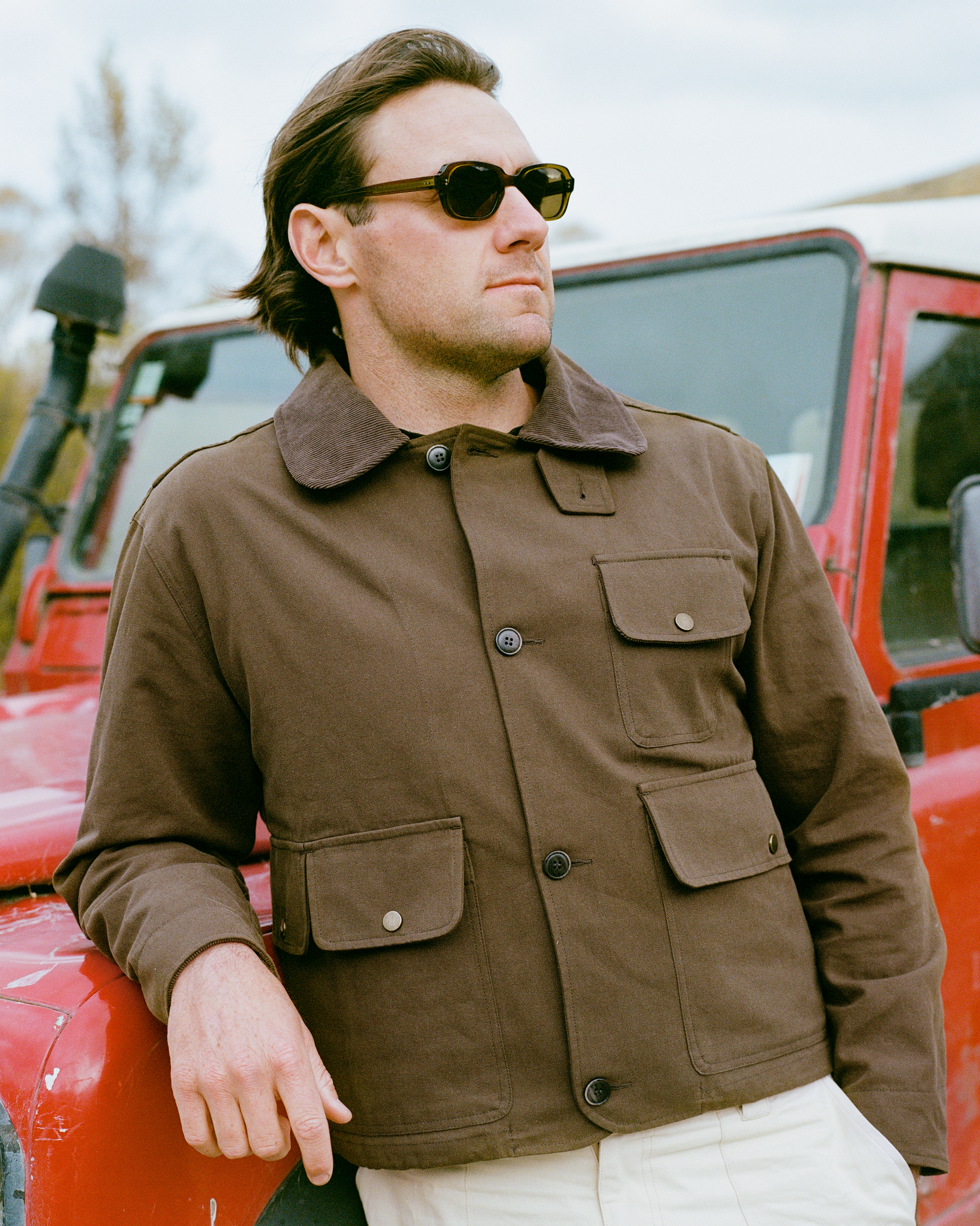 Cropped Hunting Coat - Brown