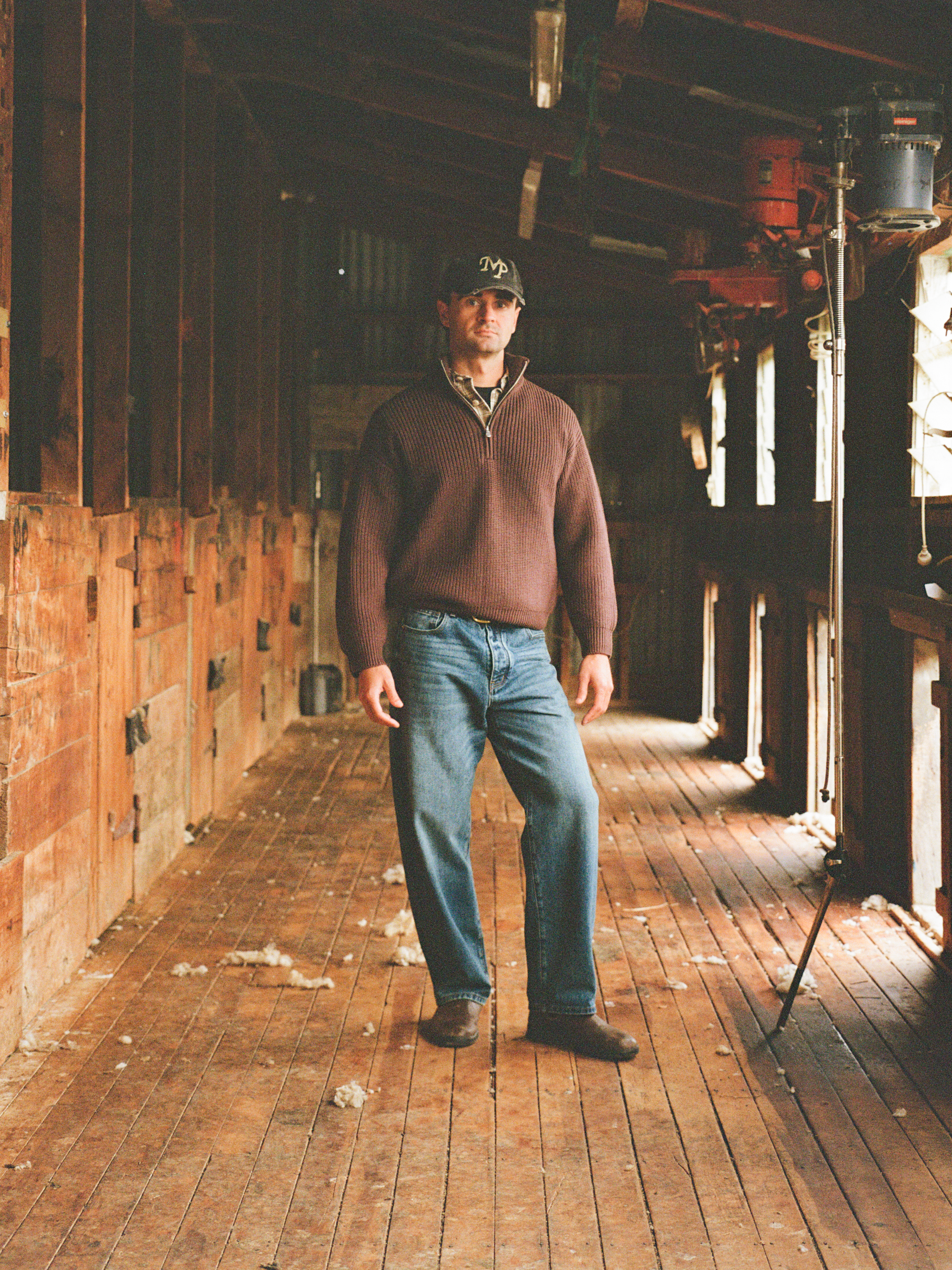 1/4 Zip Sweater - Brown