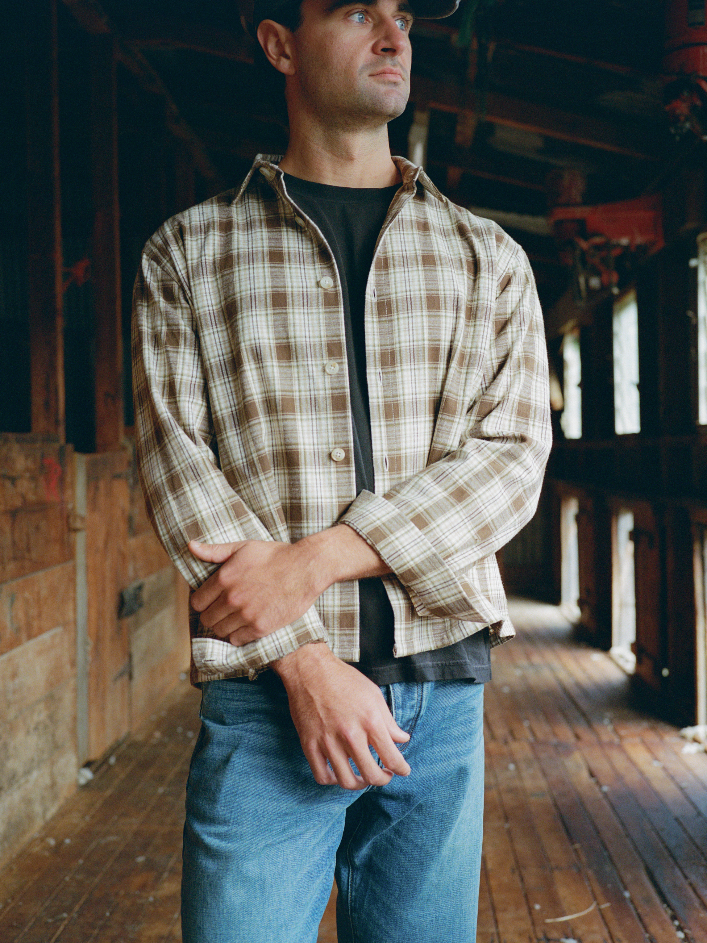 Flannel Shirt - Brown Check