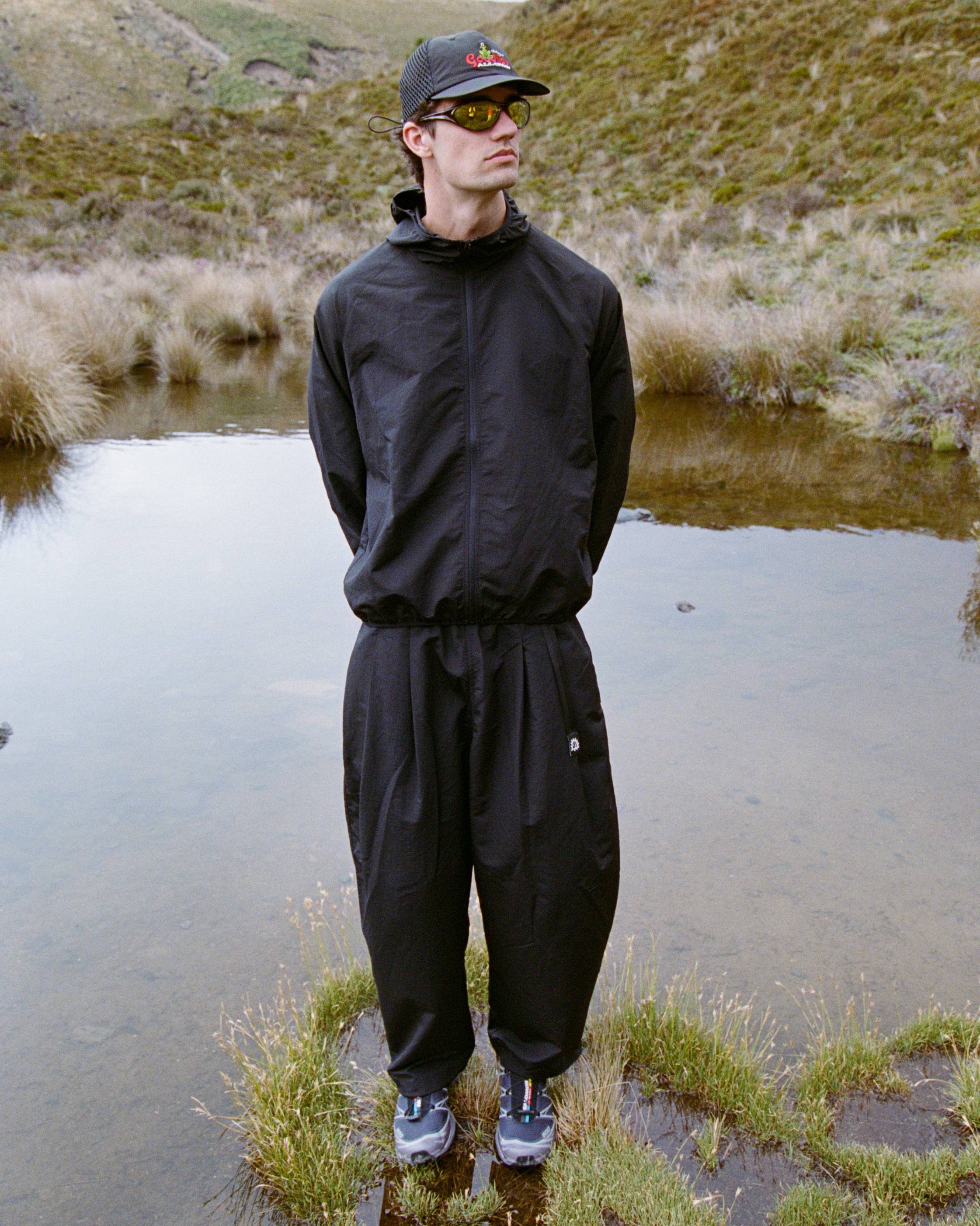 Pleated Hiking Pants - Black