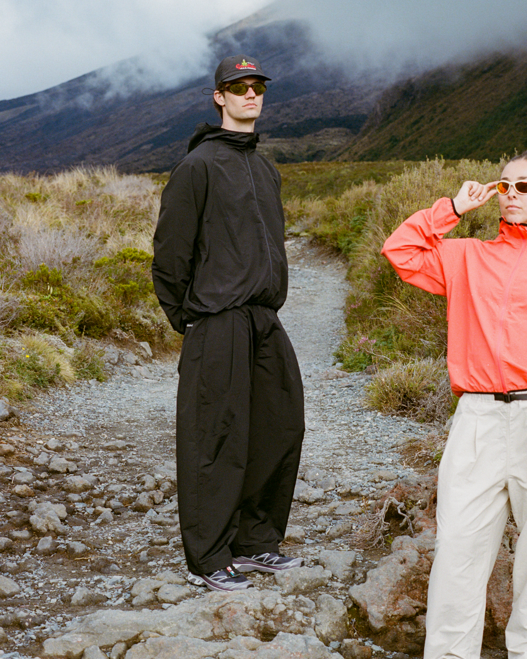 Pleated Hiking Pants - Black