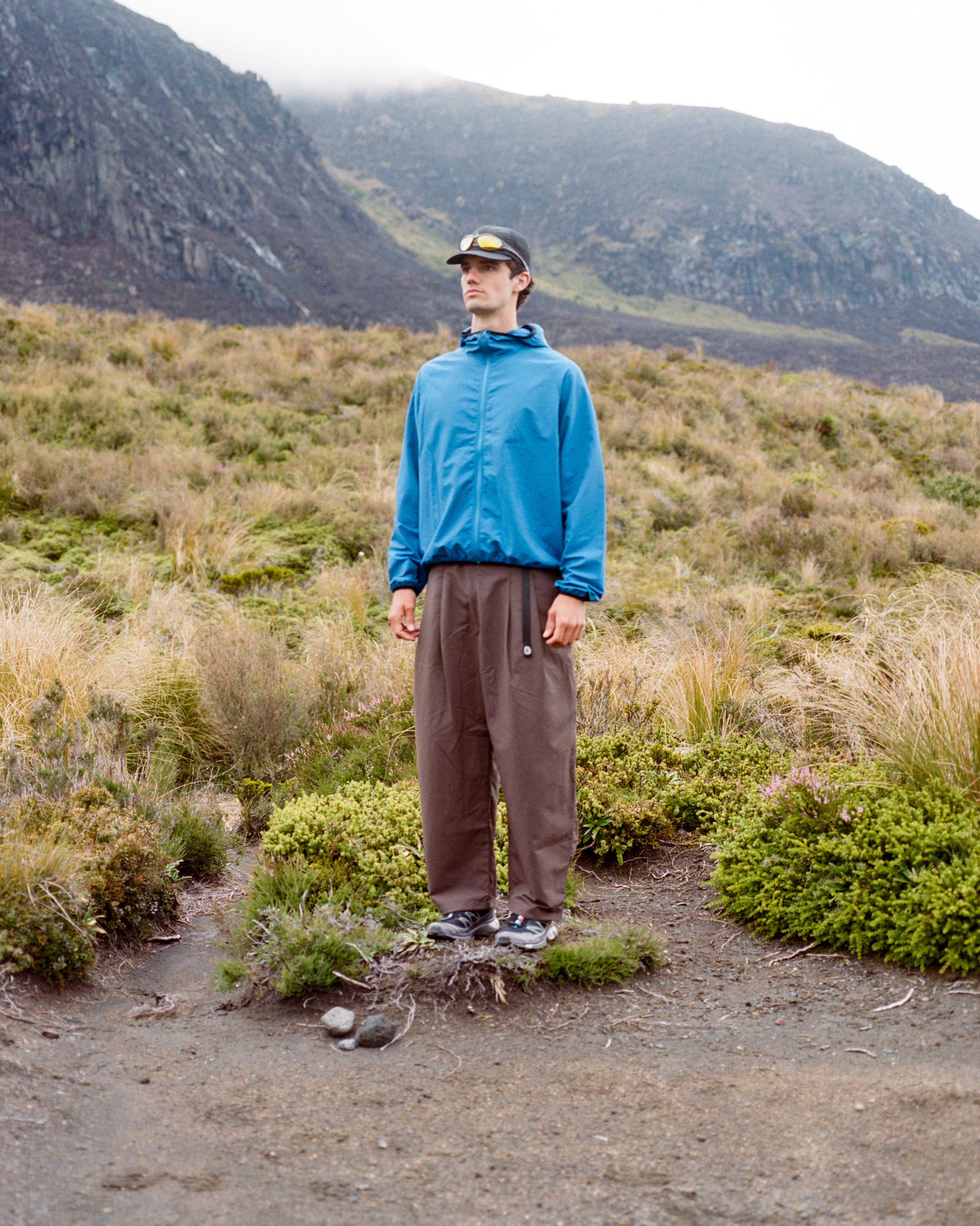 Pleated Hiking Pants - Brown
