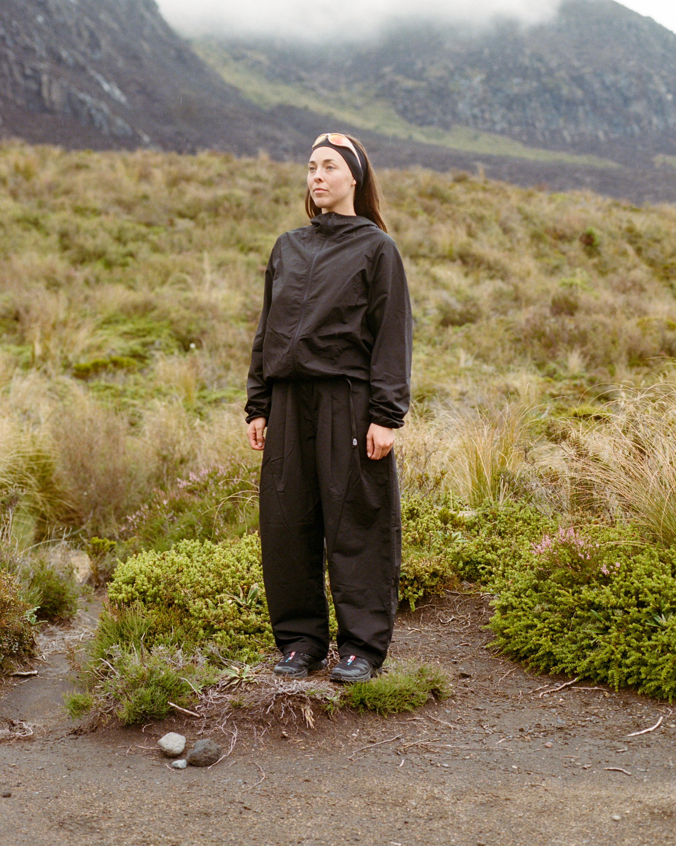 Pleated Hiking Pants - Black