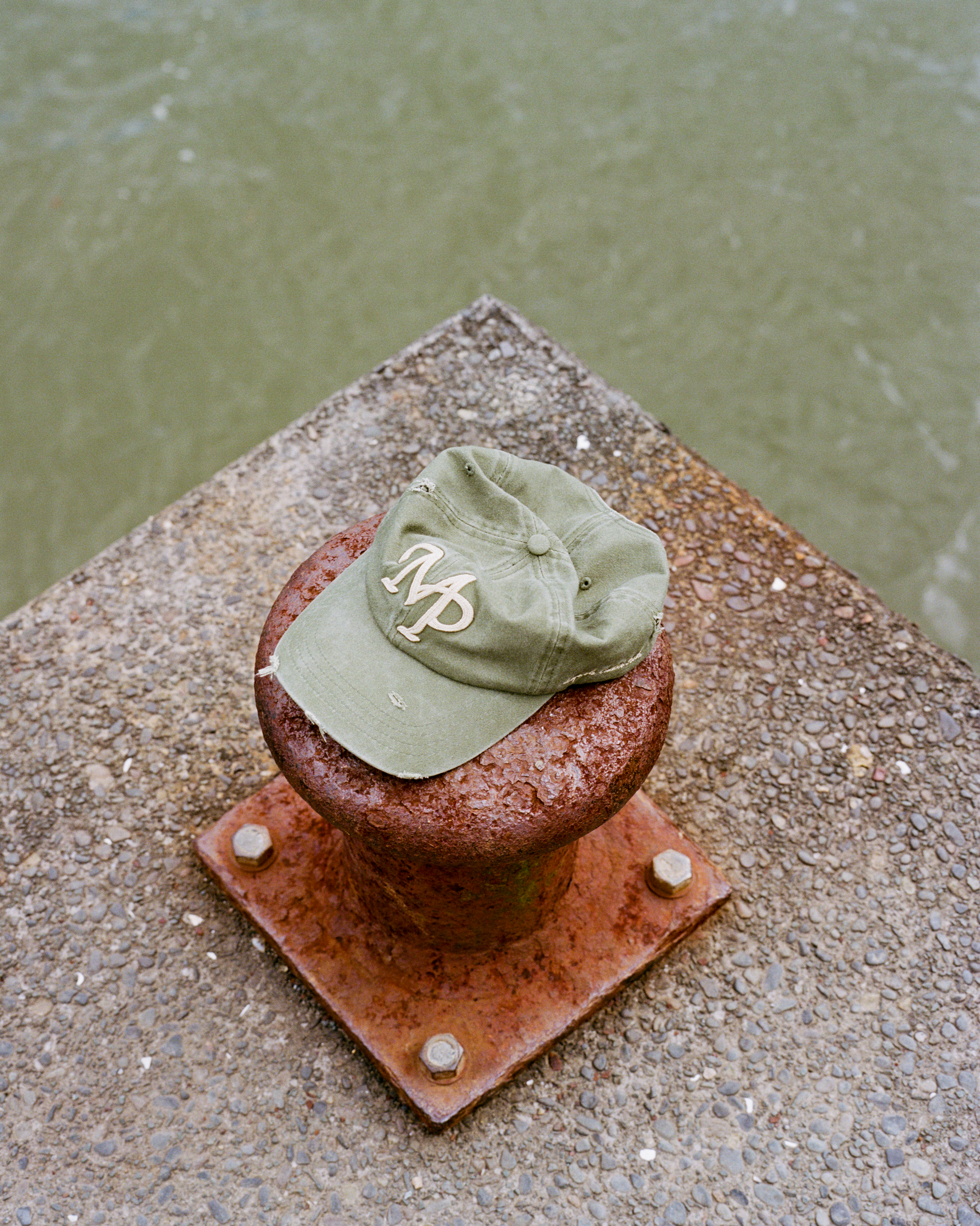 Distressed Dad Cap - Olive