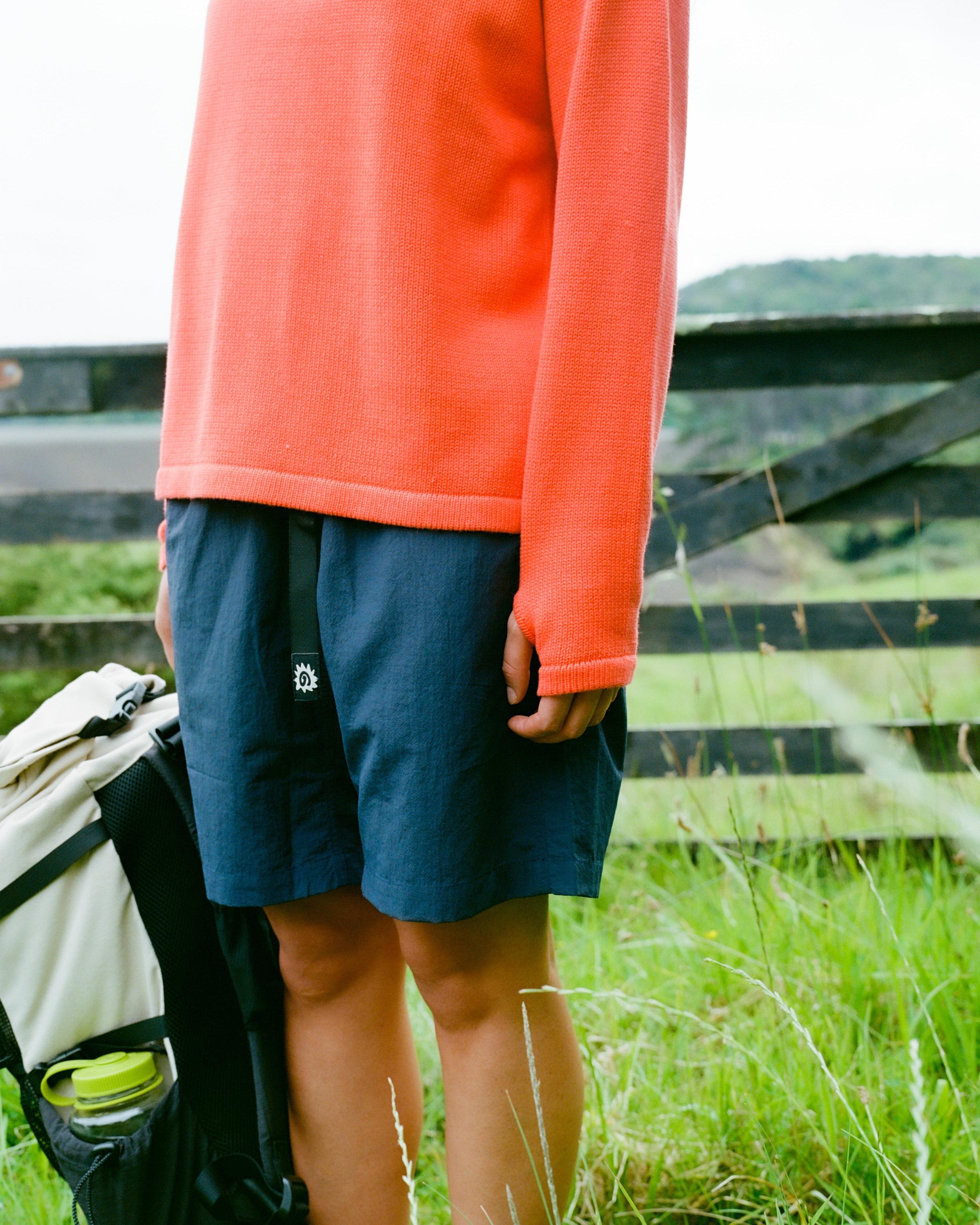 Hemp Mock Neck Knit - Red