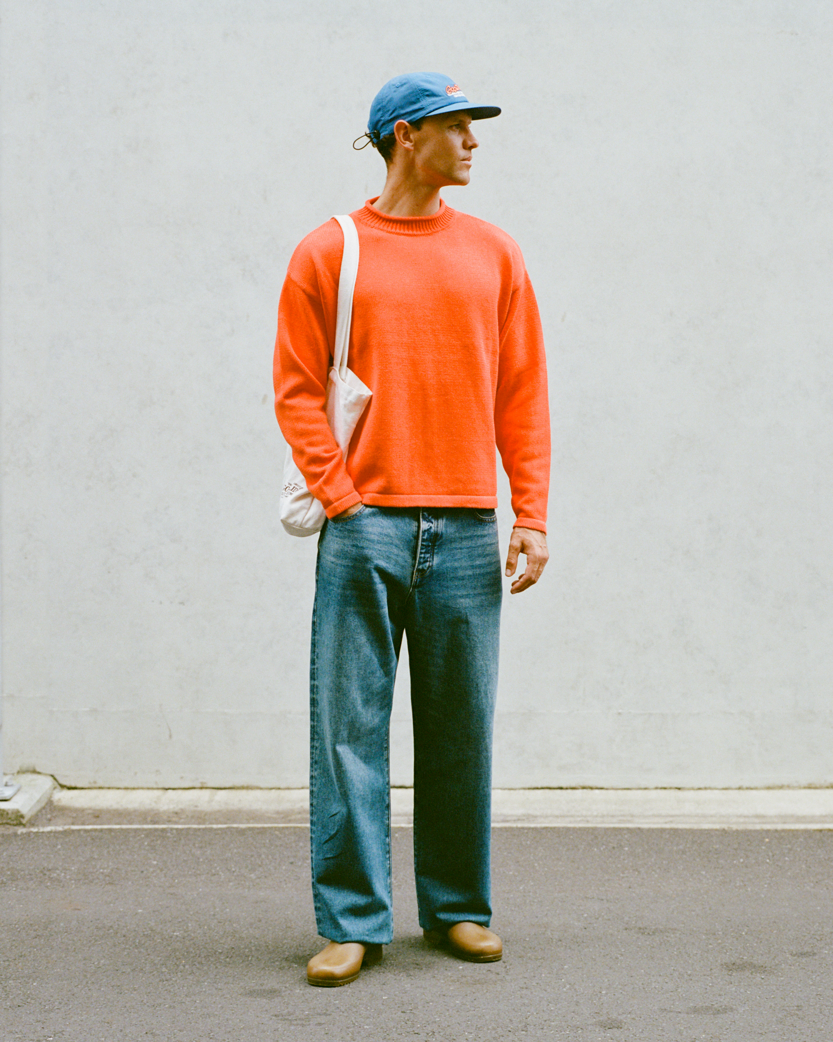 Hemp Mock Neck Knit - Red