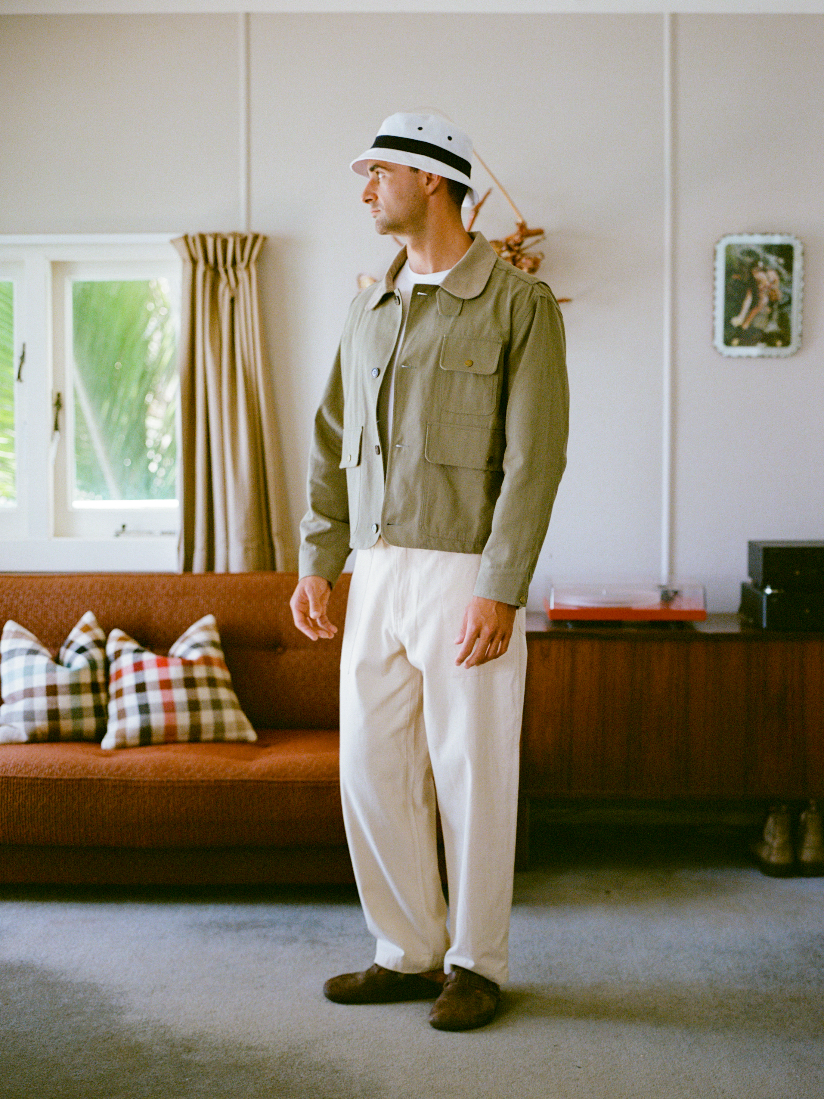 Cropped Hunting Coat - Moss