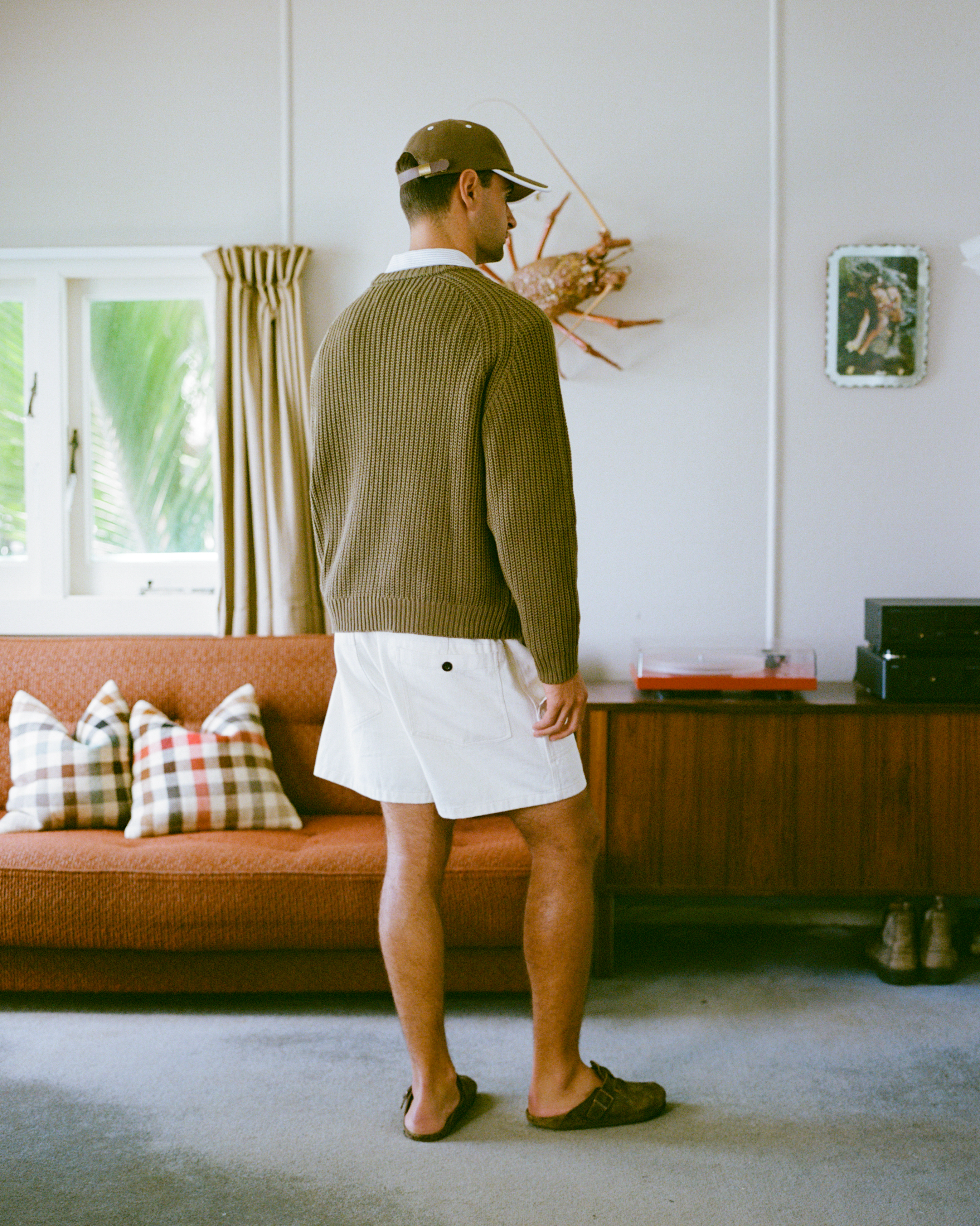 Fisherman Knit Sweater - Olive