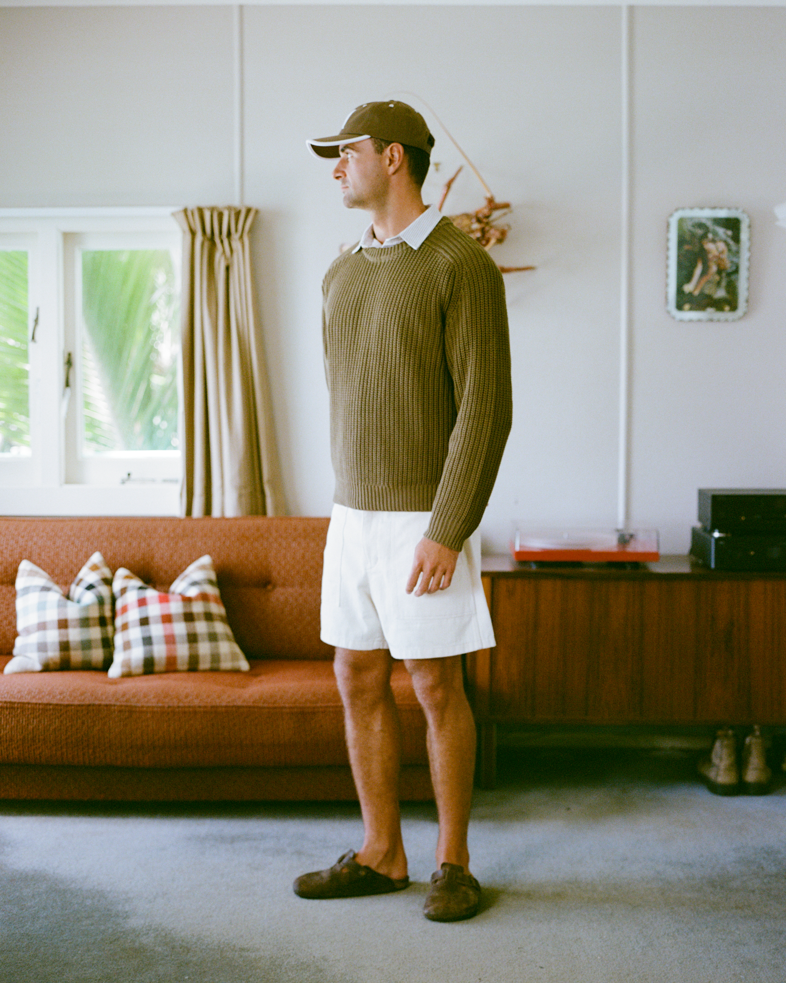 Fisherman Knit Sweater - Olive