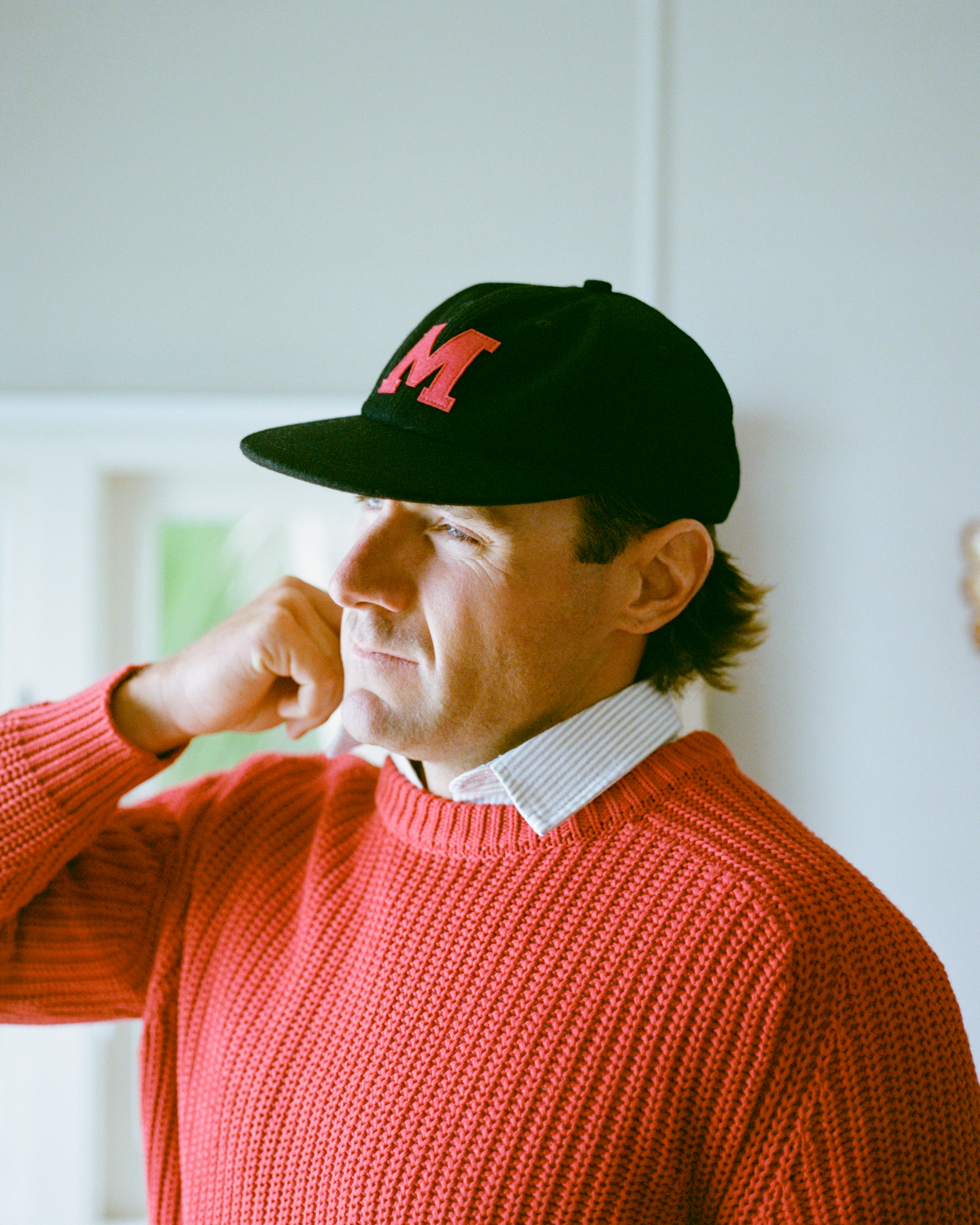 Fisherman Knit Sweater - Cherry