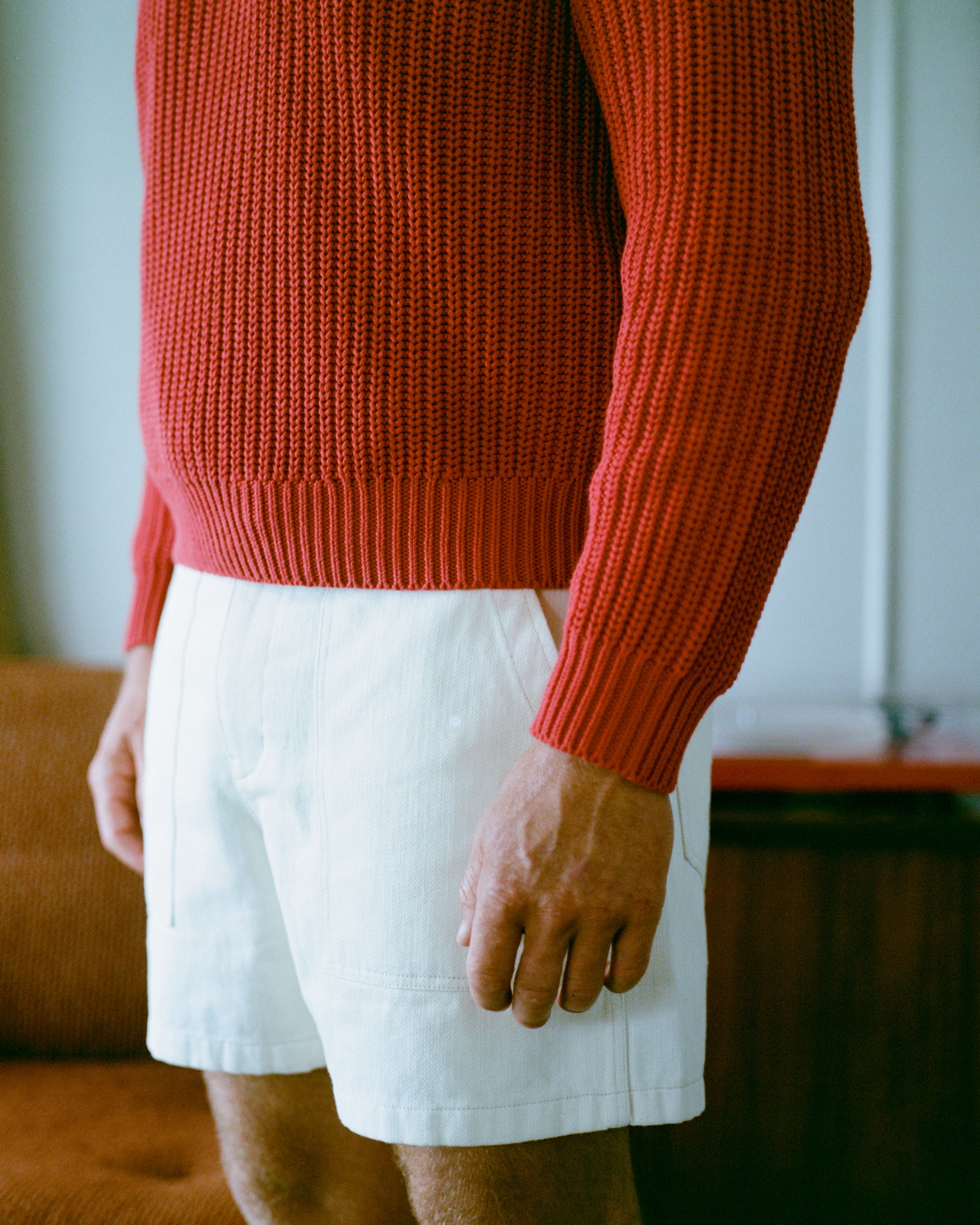 Fisherman Knit Sweater - Cherry