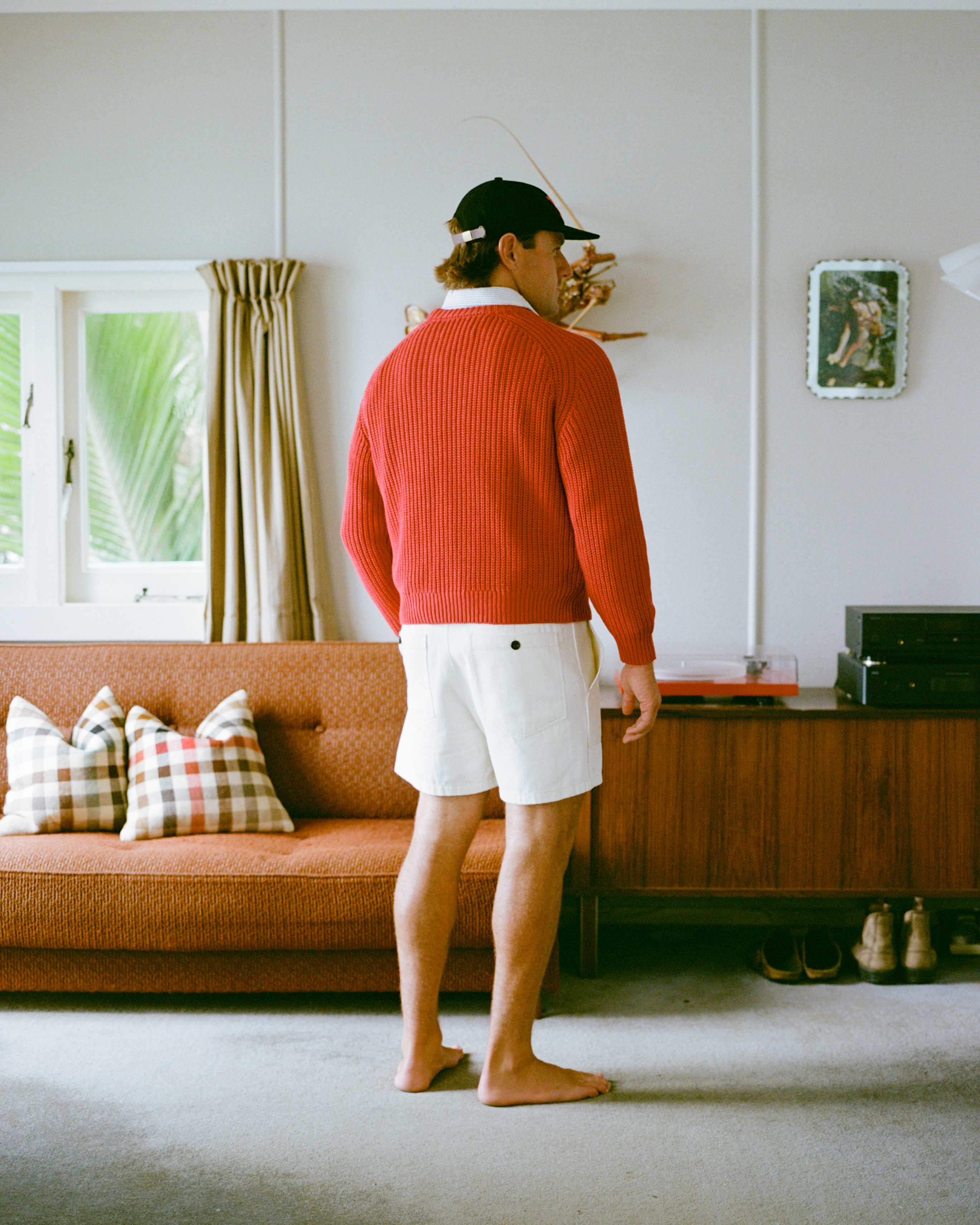 Fisherman Knit Sweater - Cherry