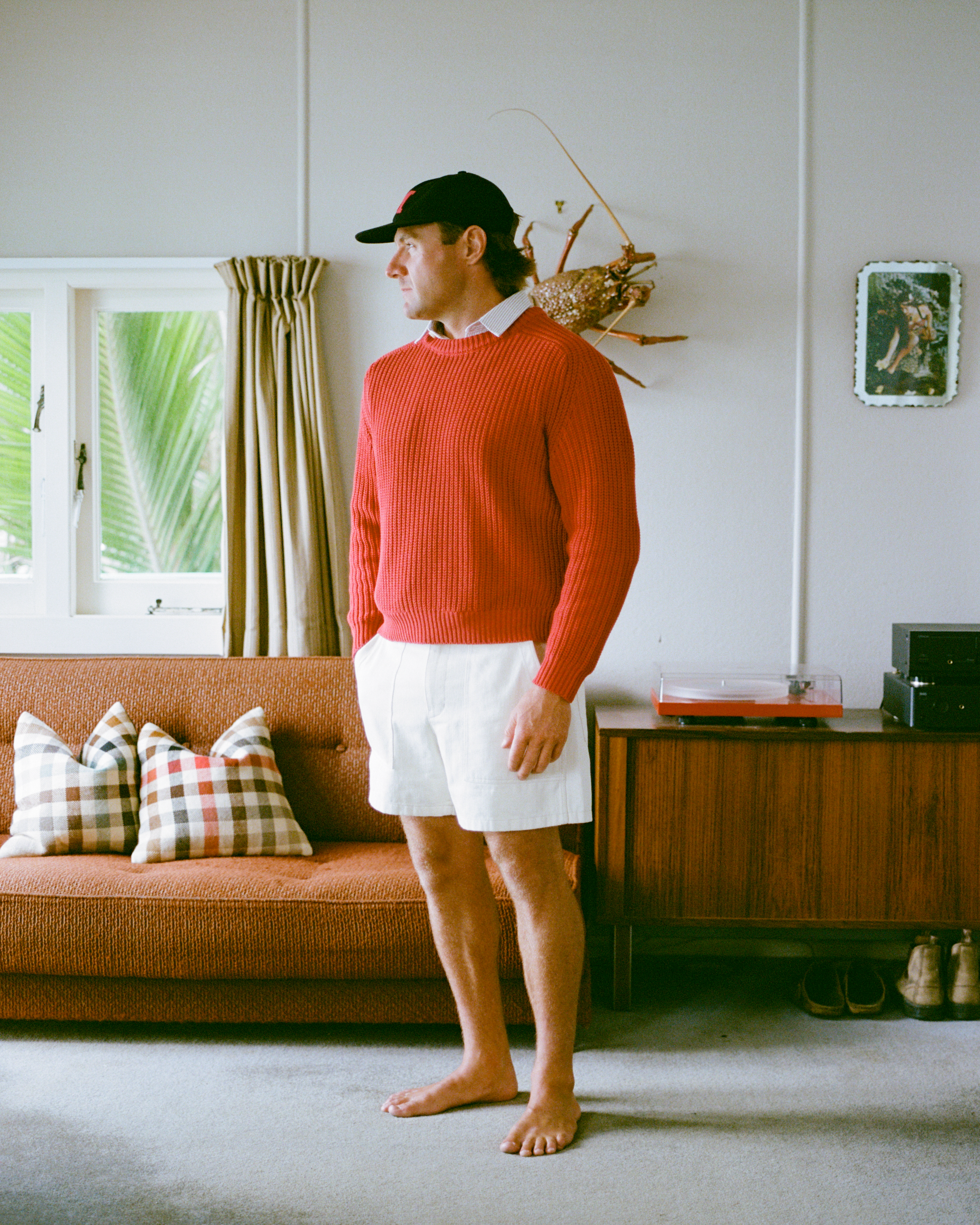 Fisherman Knit Sweater - Cherry