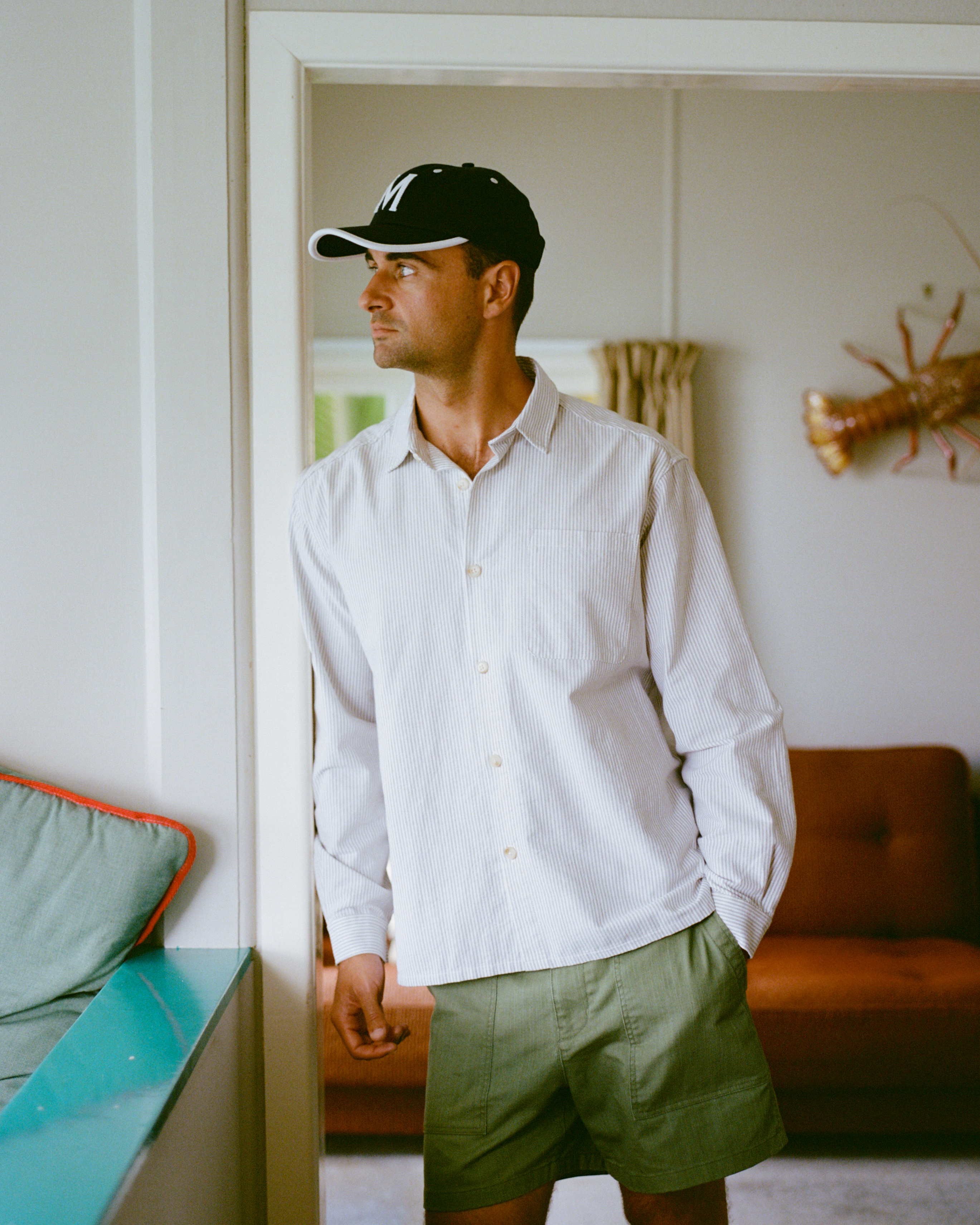 Relaxed Oxford - Brown Stripe